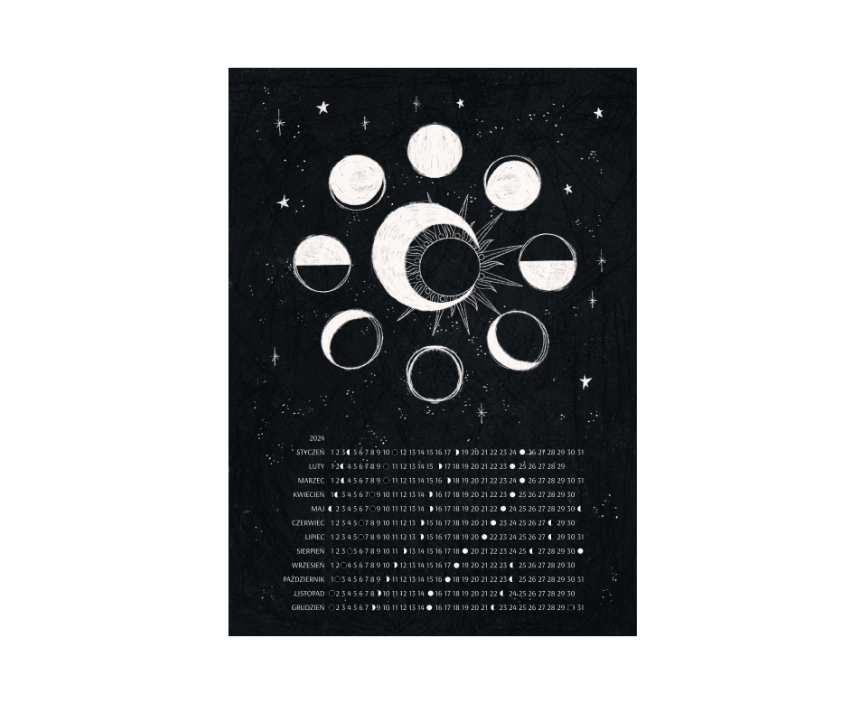 Kalendarz księżycowy do druku